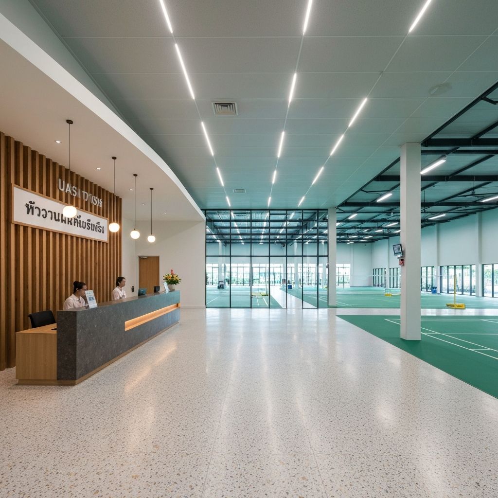 สนาม S.T. บางนา พื้นไม้ดีมาก ตีสนุกแนะนำ